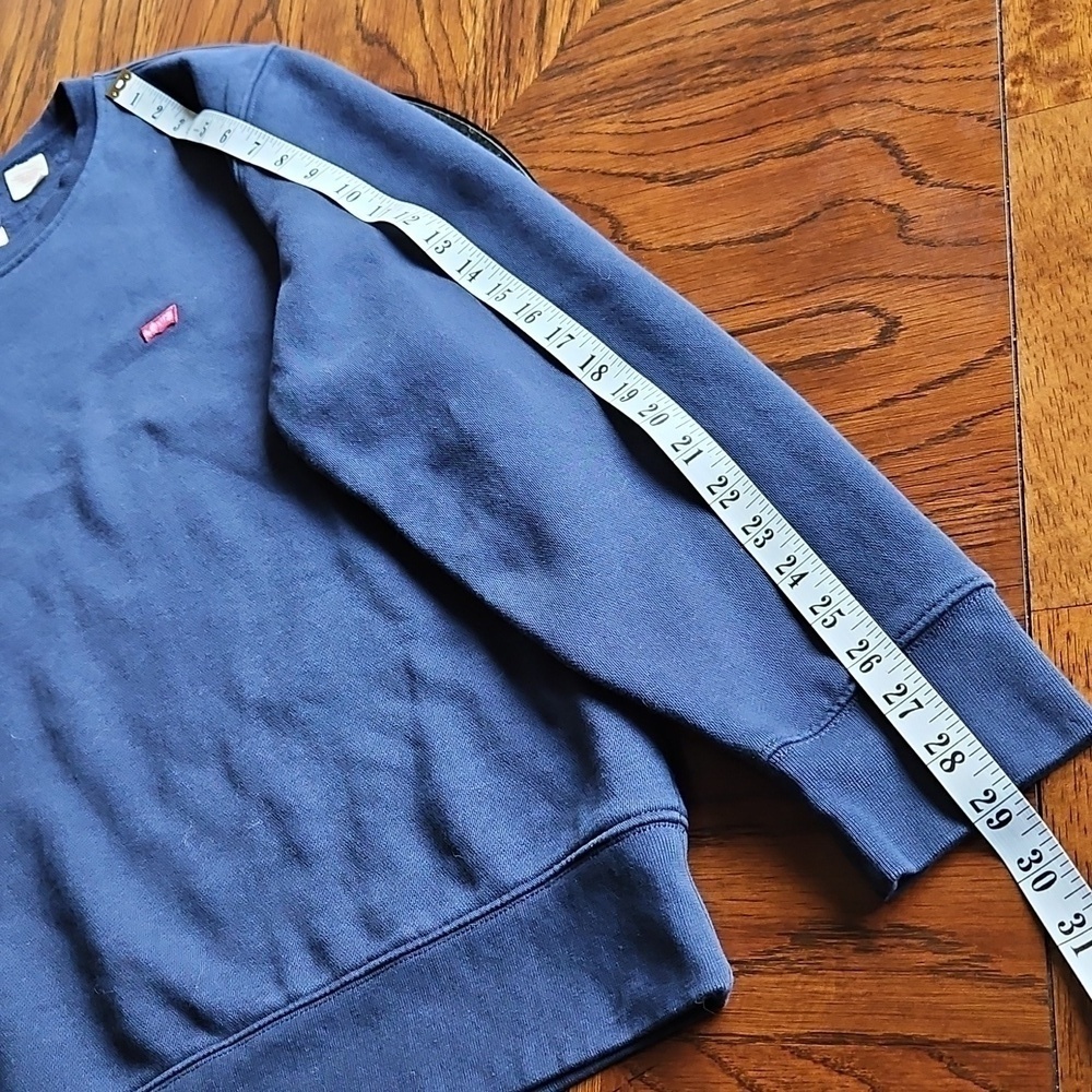 Levi's Unisex Blue Crewneck Cotton Blend Sweatshirt Size Large - Picture 13 of 14